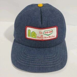 LA De Pointe-Aux-Roches CO-OP Blue Denim Mens Snapback Trucker Hat